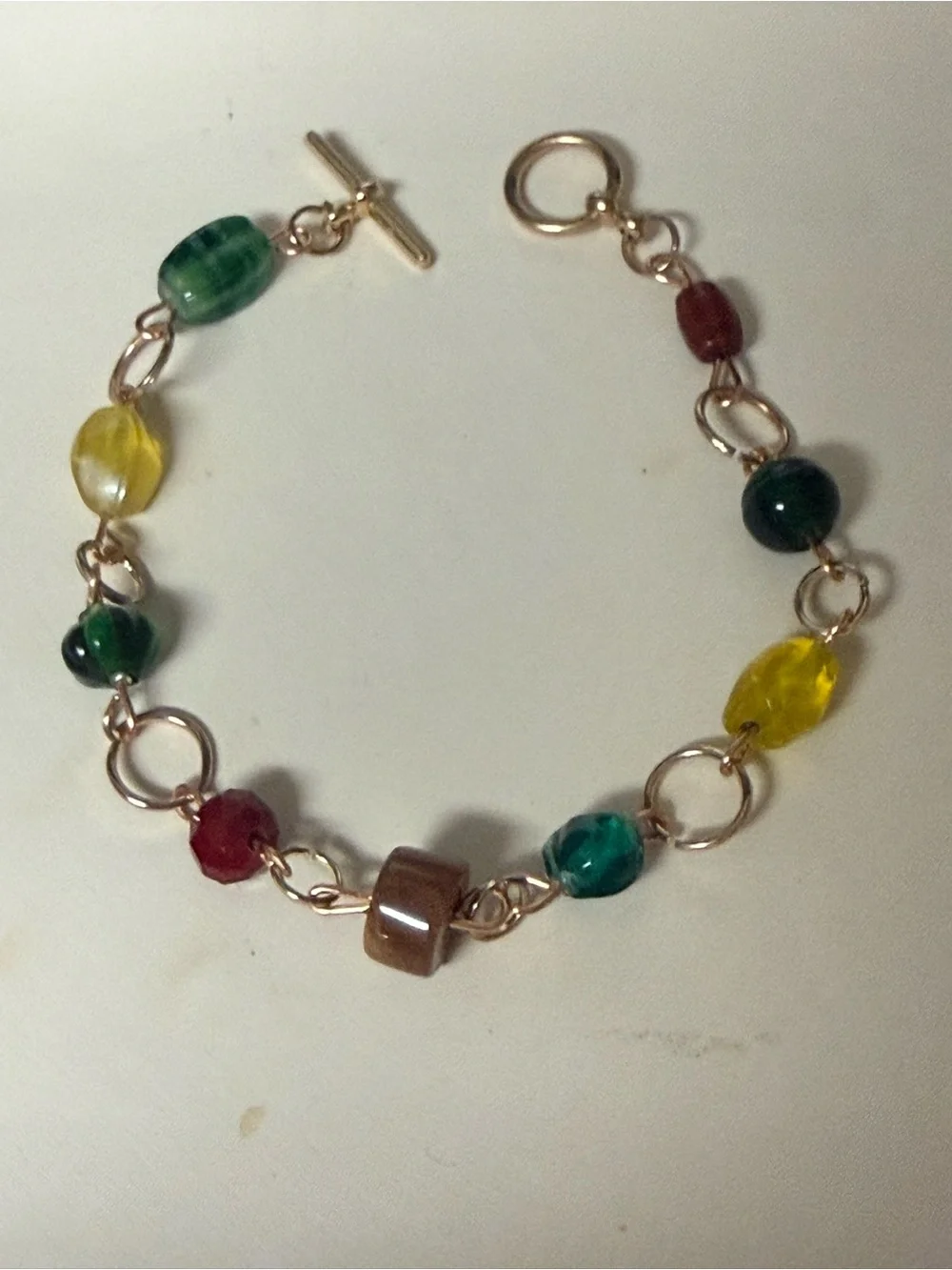 Multicolor Glass Bead Fall Themed Bracelet